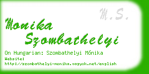 monika szombathelyi business card